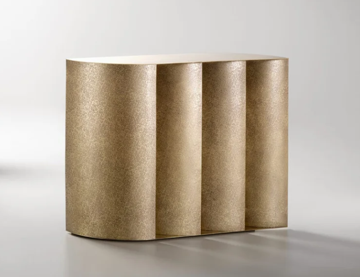 Syro mirror featuring a circular frame and minimalist design with a refined contemporary finish.
