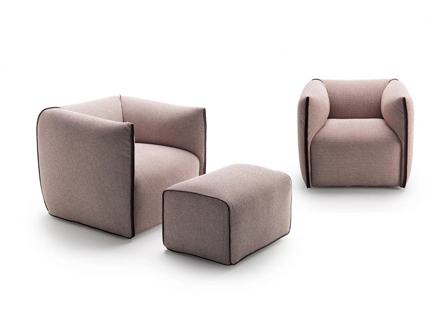 Mia Chair with soft cushioned form and contemporary lounge design