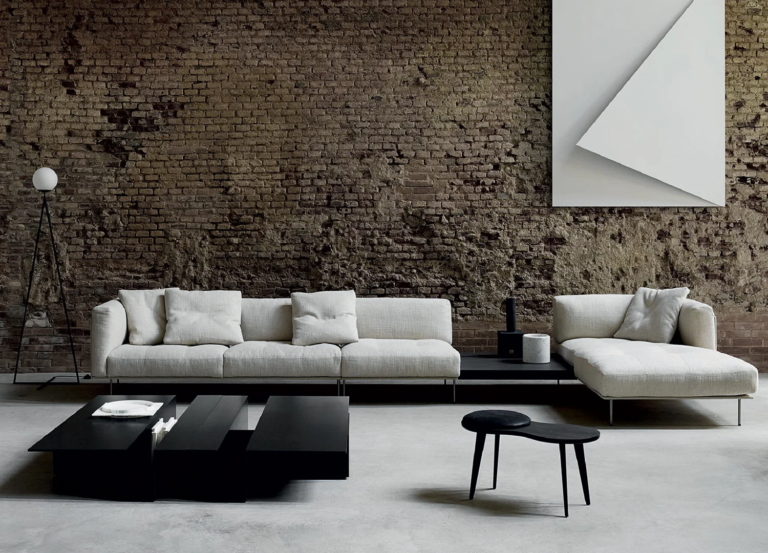 Living Divani Rod Sofa with modular contemporary seating design