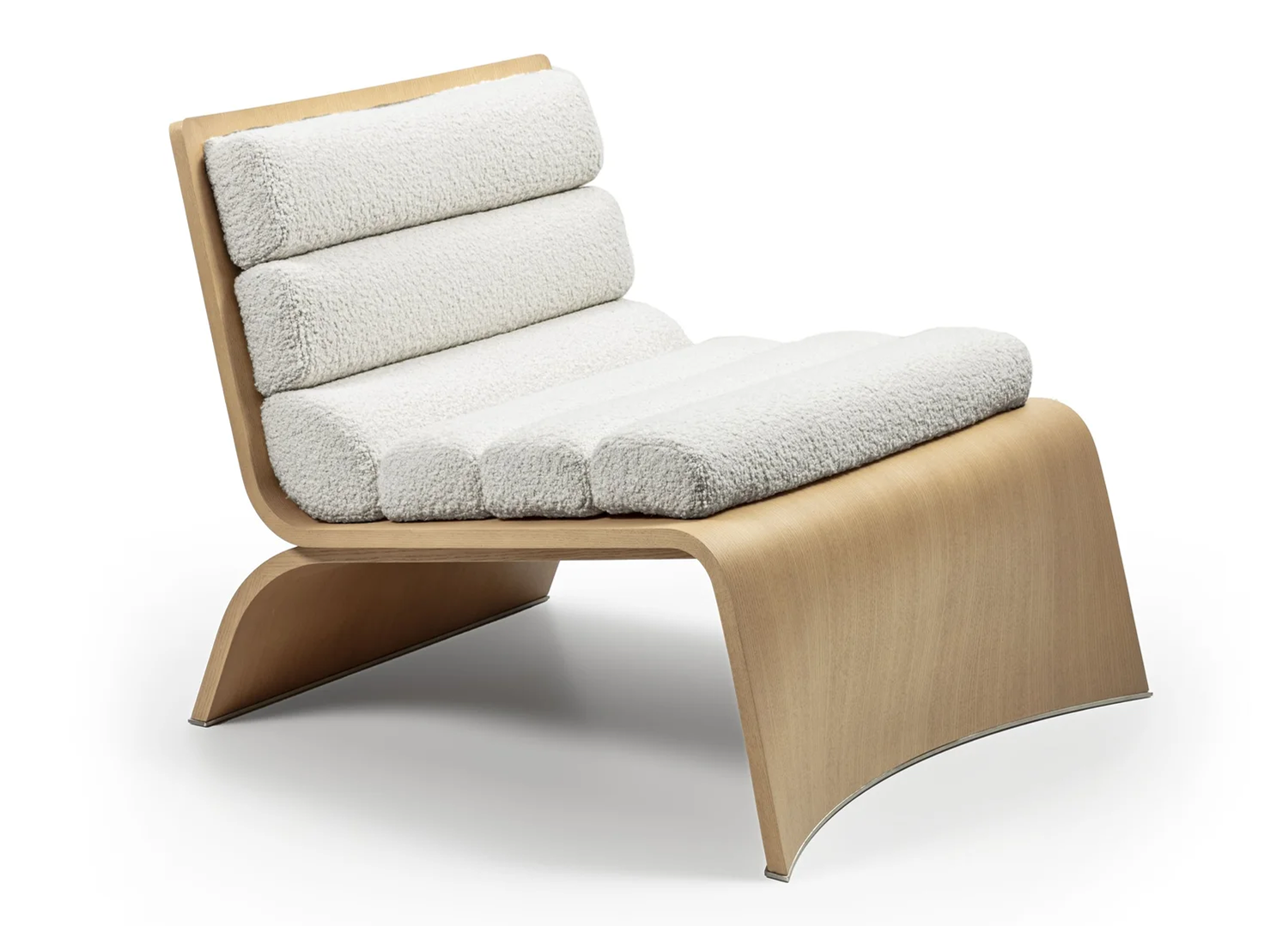 Linda Chair Italian designer seating with curved wooden construction