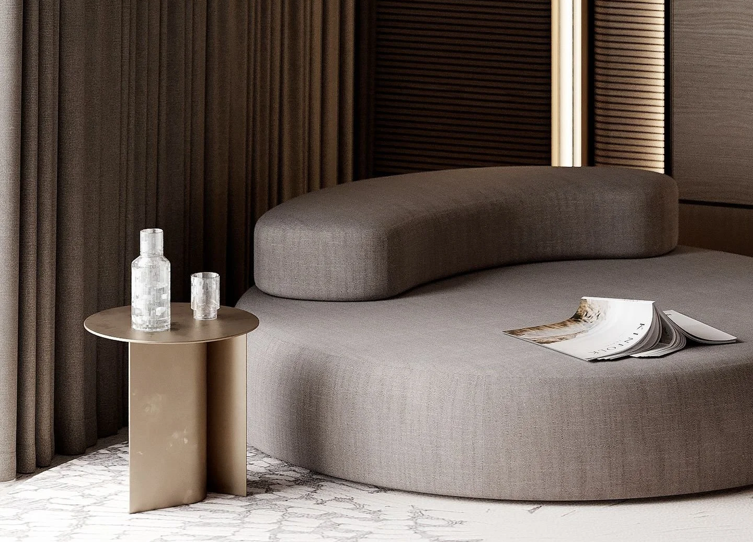 Bubble Rock Italian designer sofa with modular seating arrangement