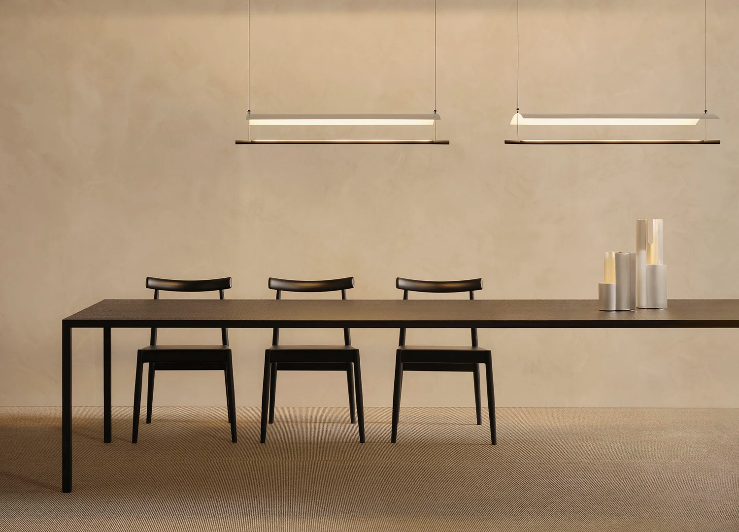 EDO dining chair with solid ash wood frame and upholstered seat