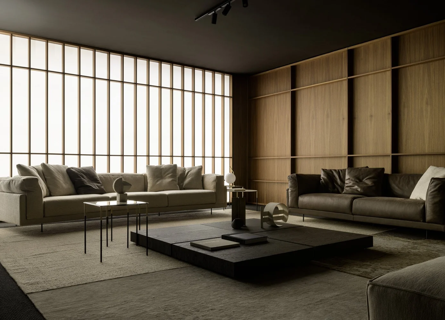 ECHOO Italian designer sofa with soft curved upholstery and refined proportions