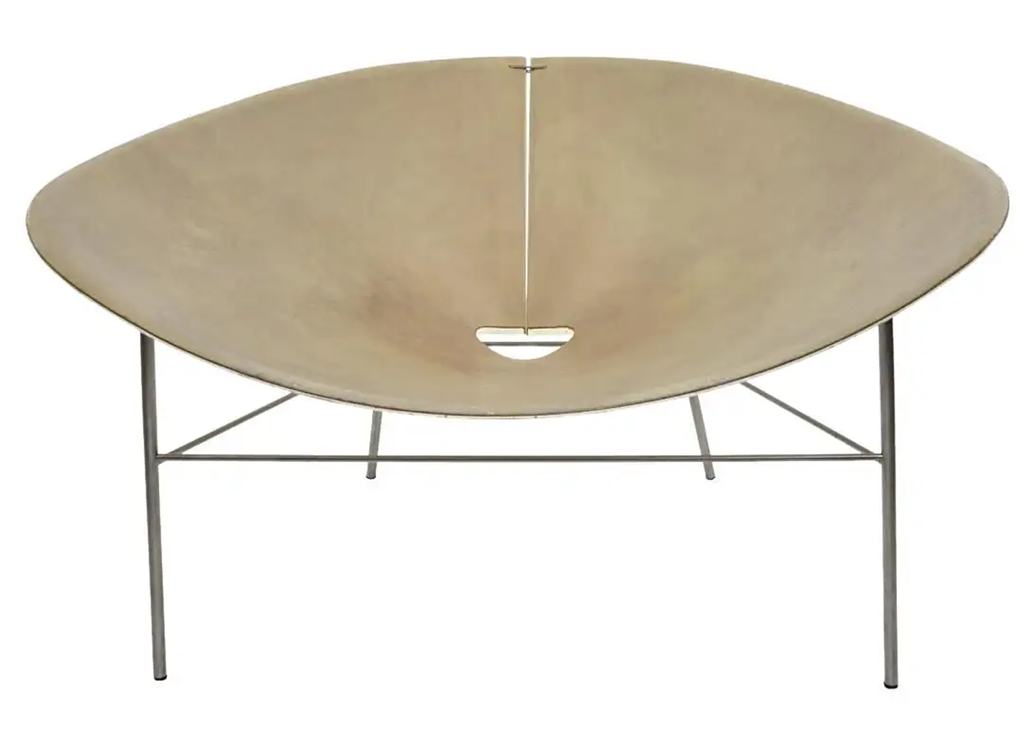 Bloom Chair in birch wood with refined saddle leather seating