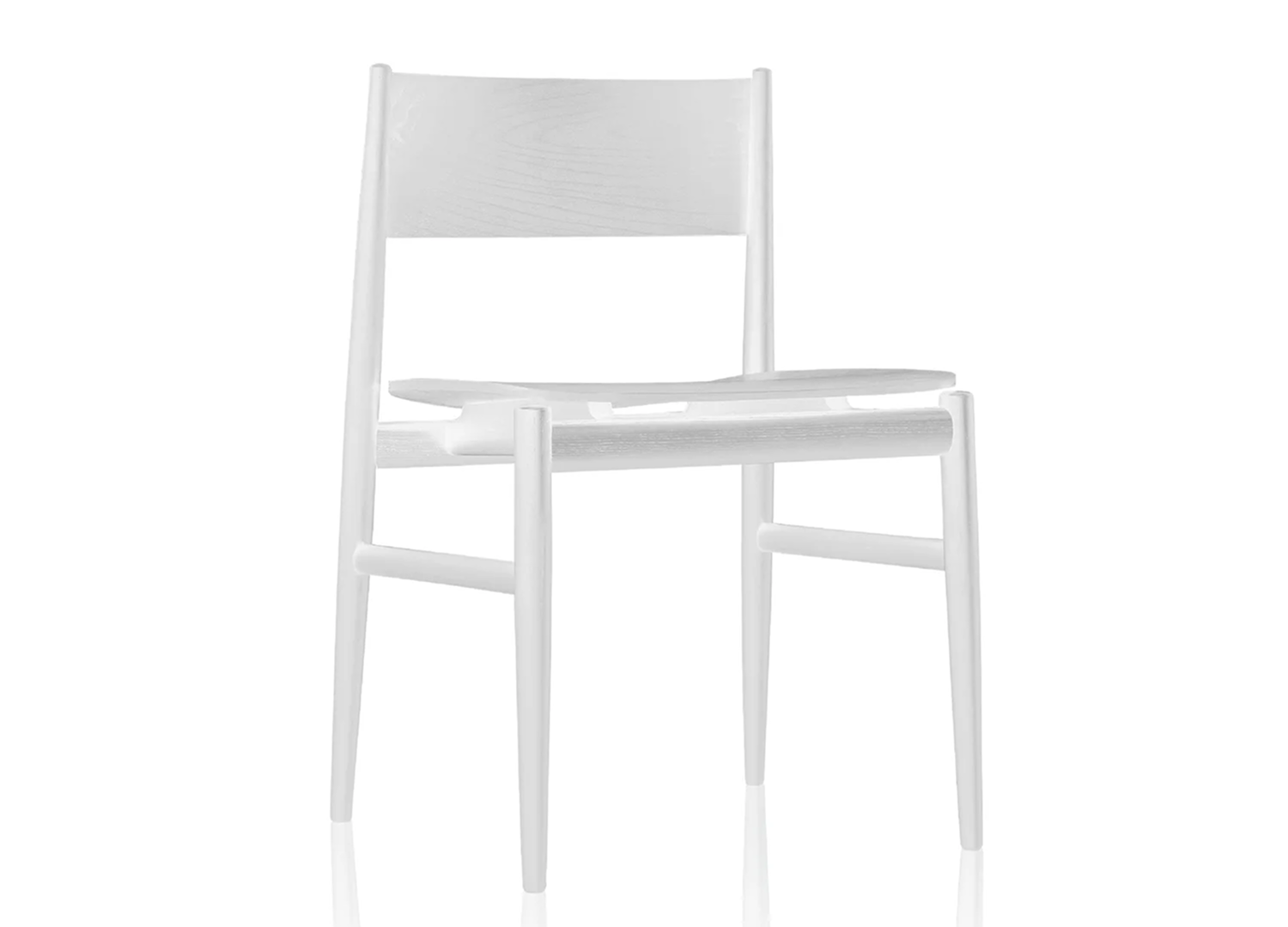 NEVE contemporary dining chair by Piero Lissoni with wood frame