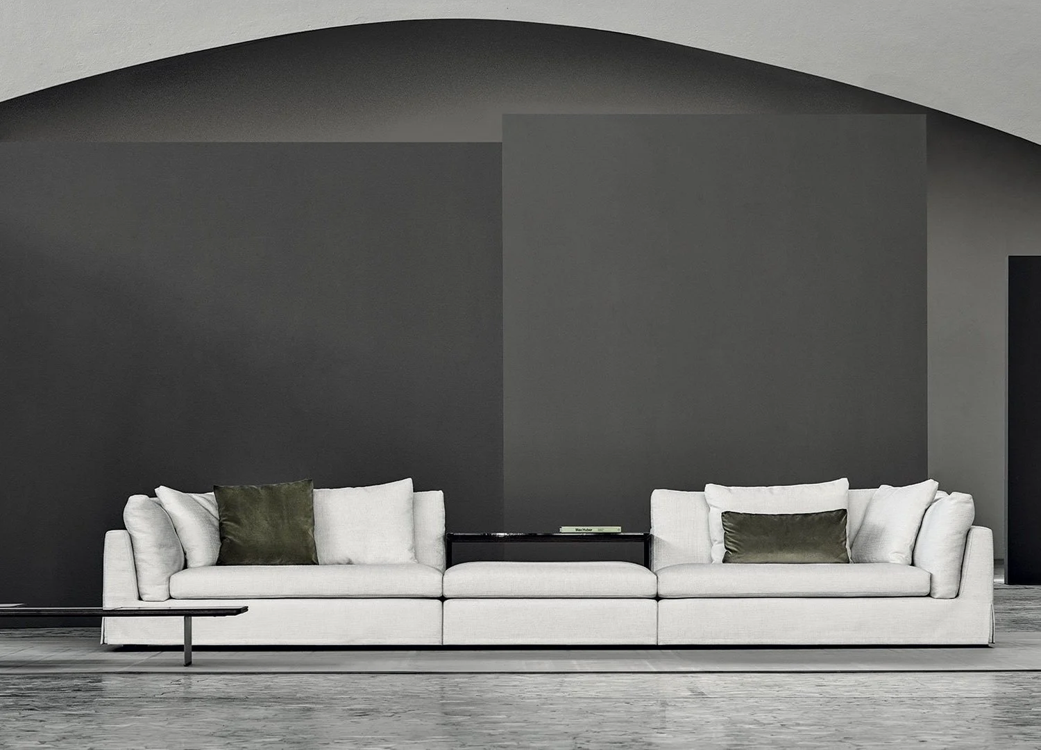 Arne modular seating system with refined upholstered form