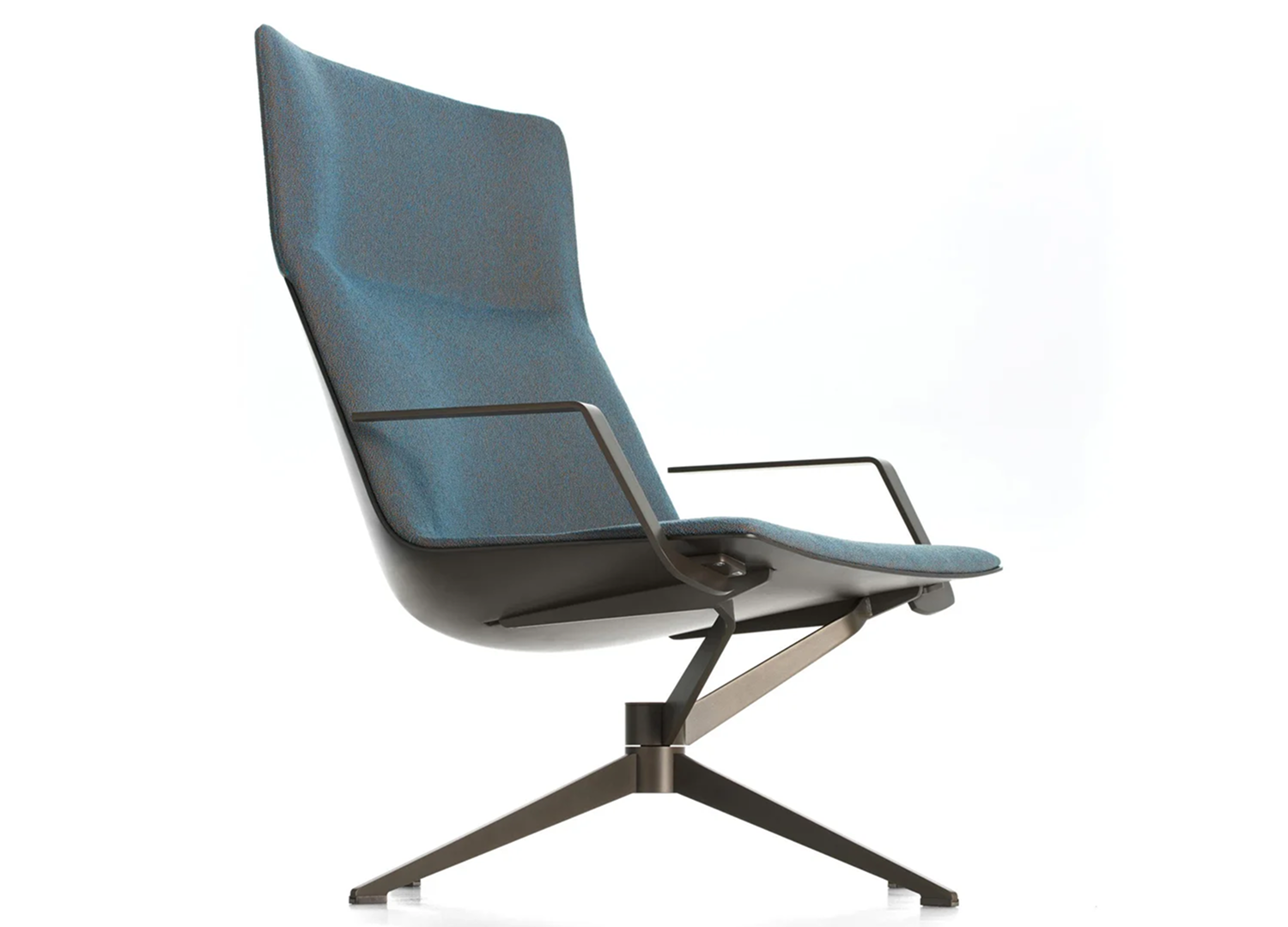 Neil Chair Italian designer lounge chair with leather upholstery