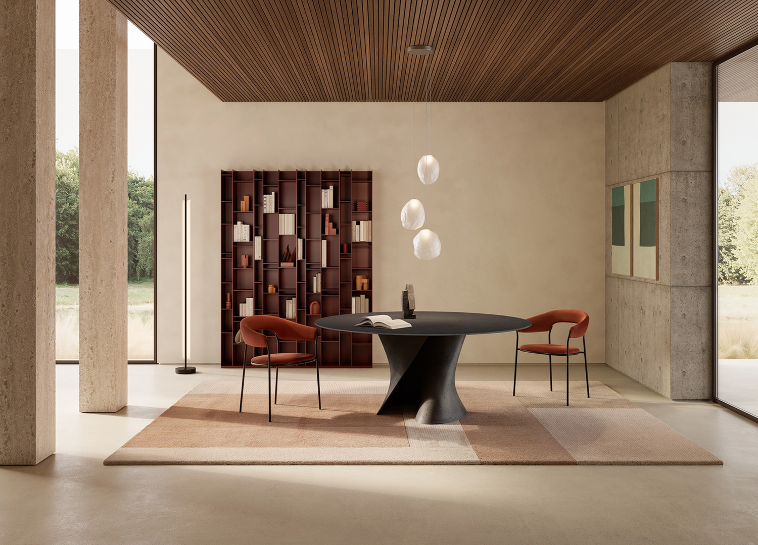 Archie Chair by Yabu Pushelberg with elegant modern dining silhouette