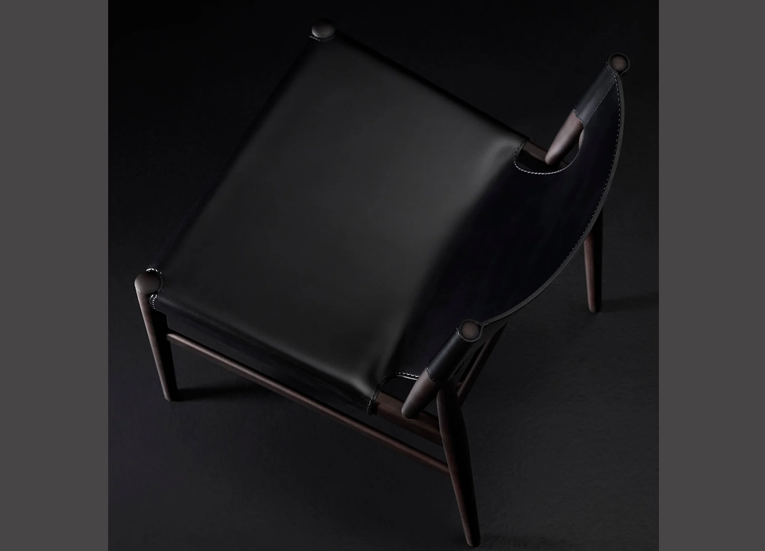 VOYAGE Italian dining chair with saddle leather seat and back