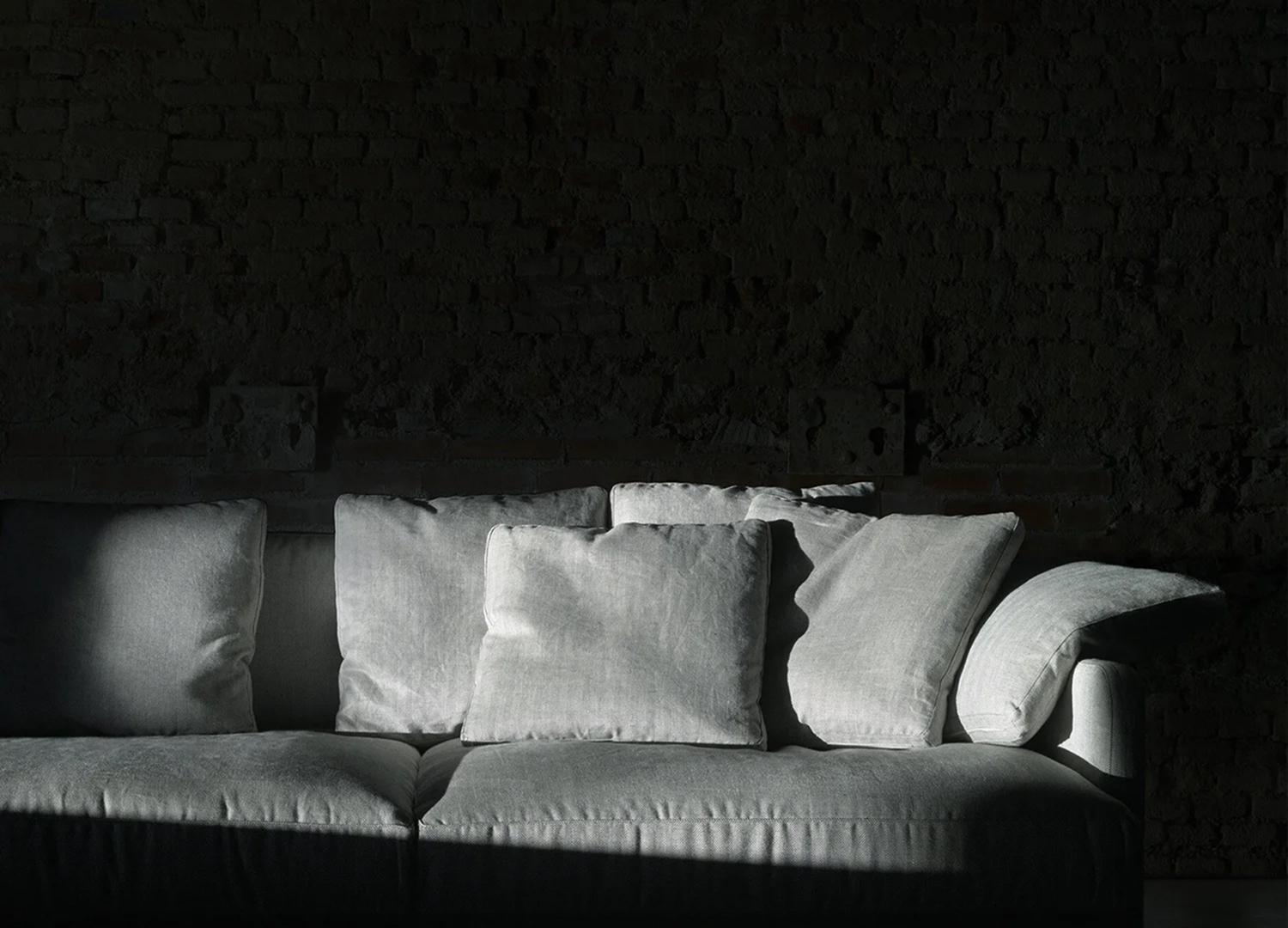 Dumas Italian designer sofa with clean architectural lines