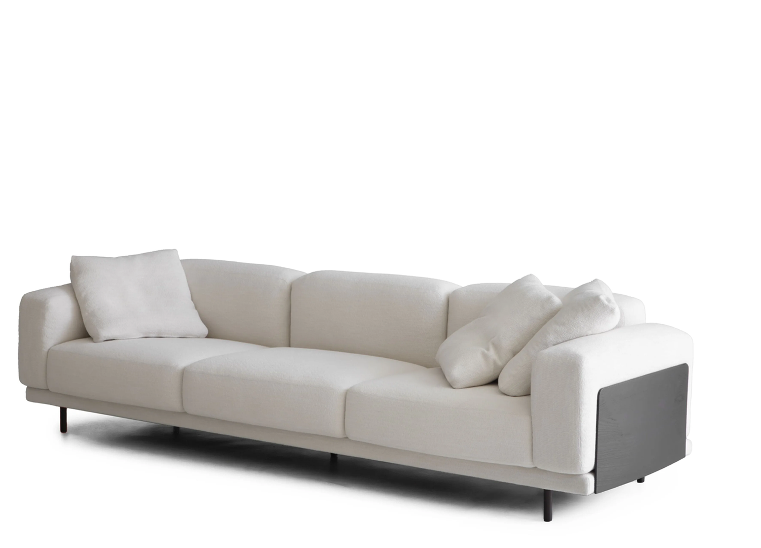 Biscuit modular sofa with quilted upholstery and contemporary lounge seating