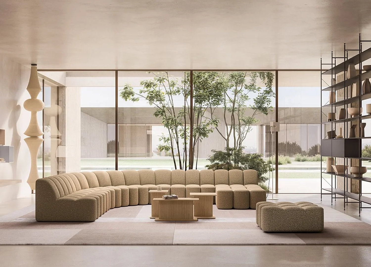 Array sofa highlighting modular flexibility for open-plan spaces.