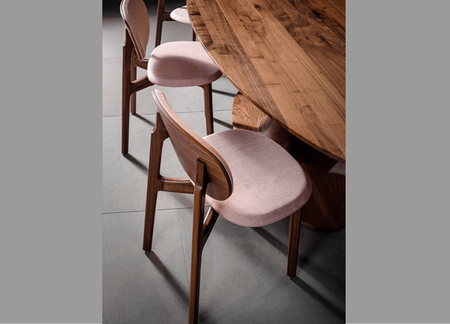 ZENSO German designer dining chair with natural wood frame
