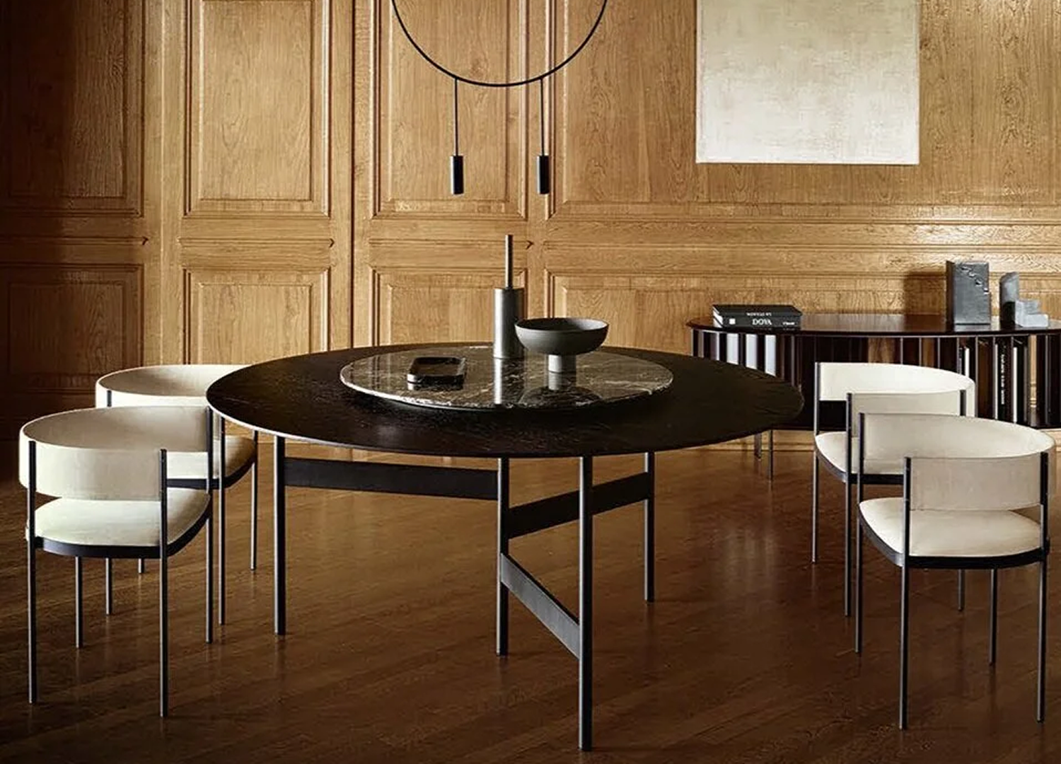 Era Chair by David Lopez Quincoces with refined leather upholstery