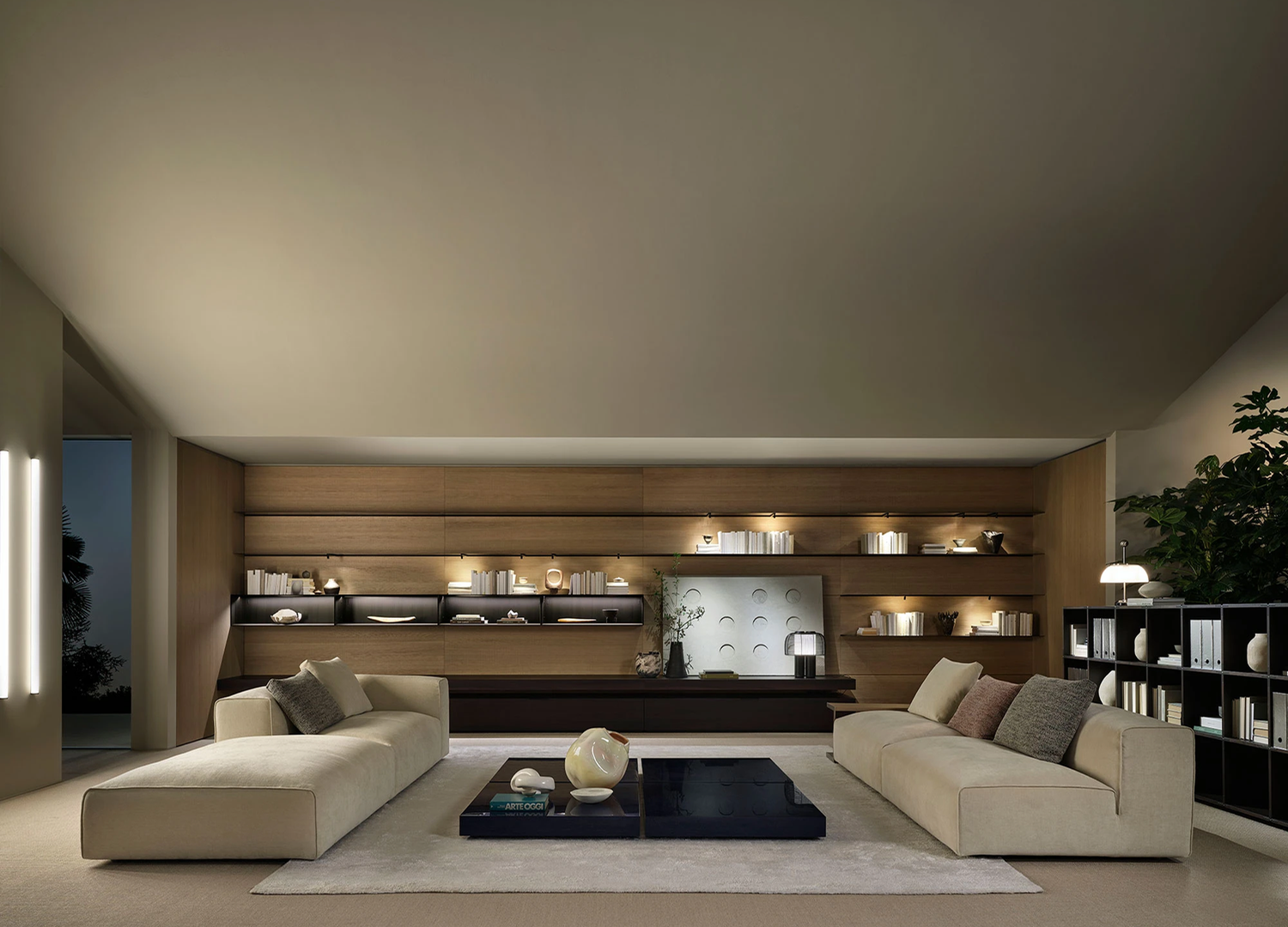 Cargo Sofa with soft upholstered volumes and refined contemporary proportions
