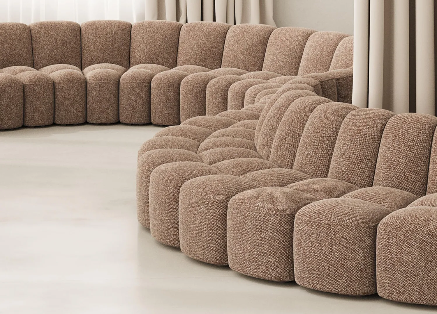 Array modular sectional sofa with customizable luxury seating layout