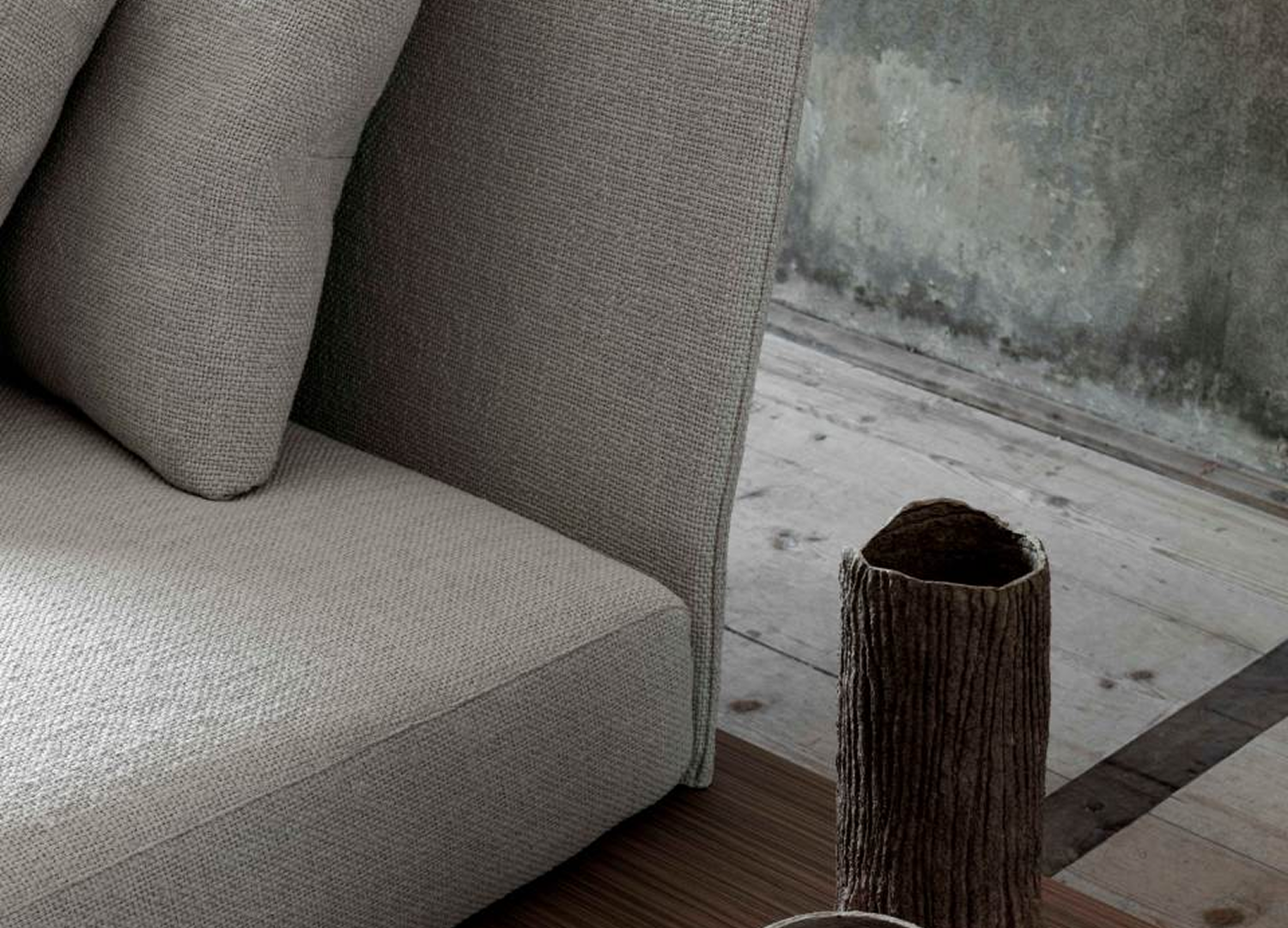 Balestro Italian designer sofa with refined minimalist structure