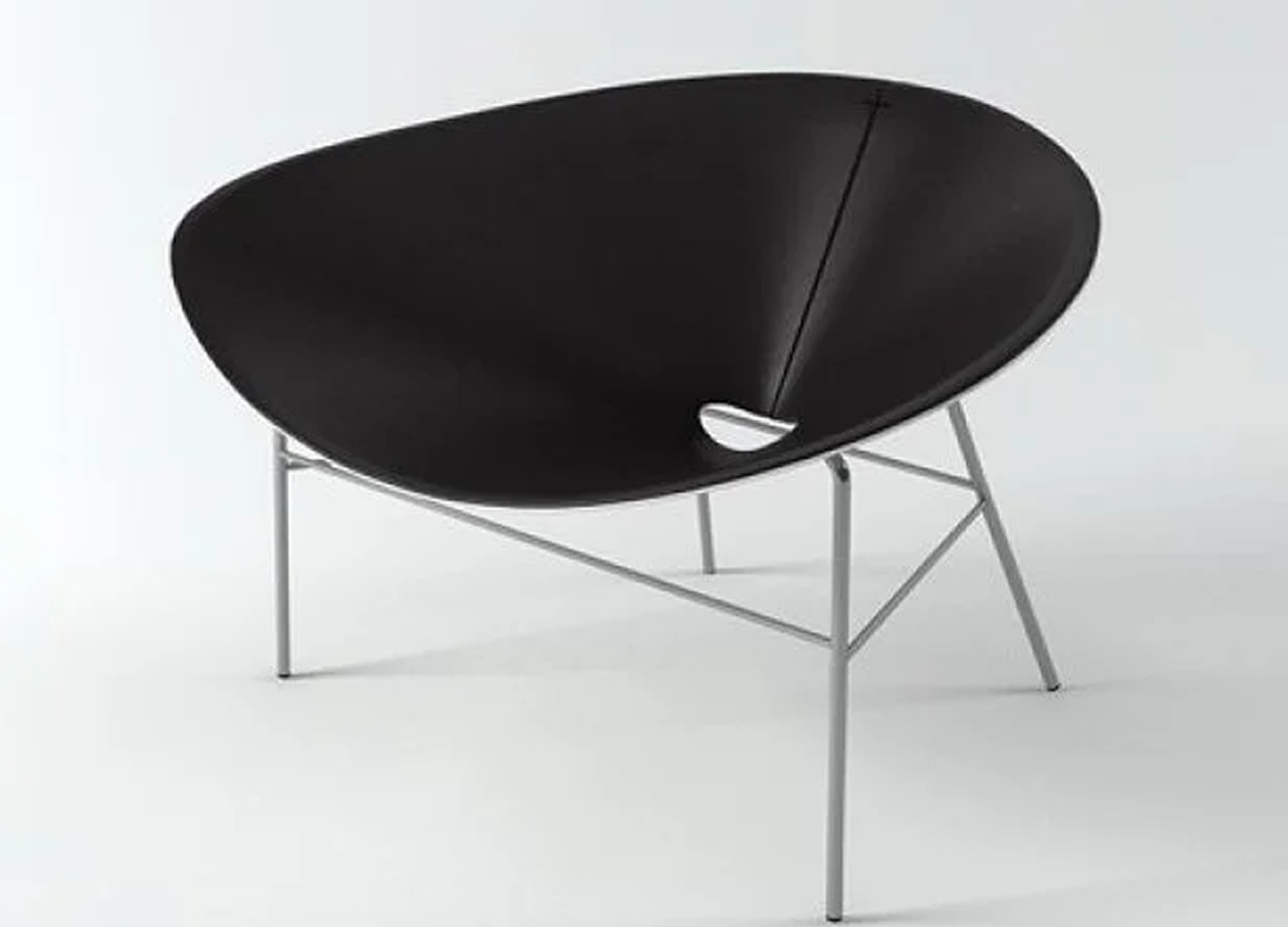 Bloom Chair contemporary wood and leather accent chair