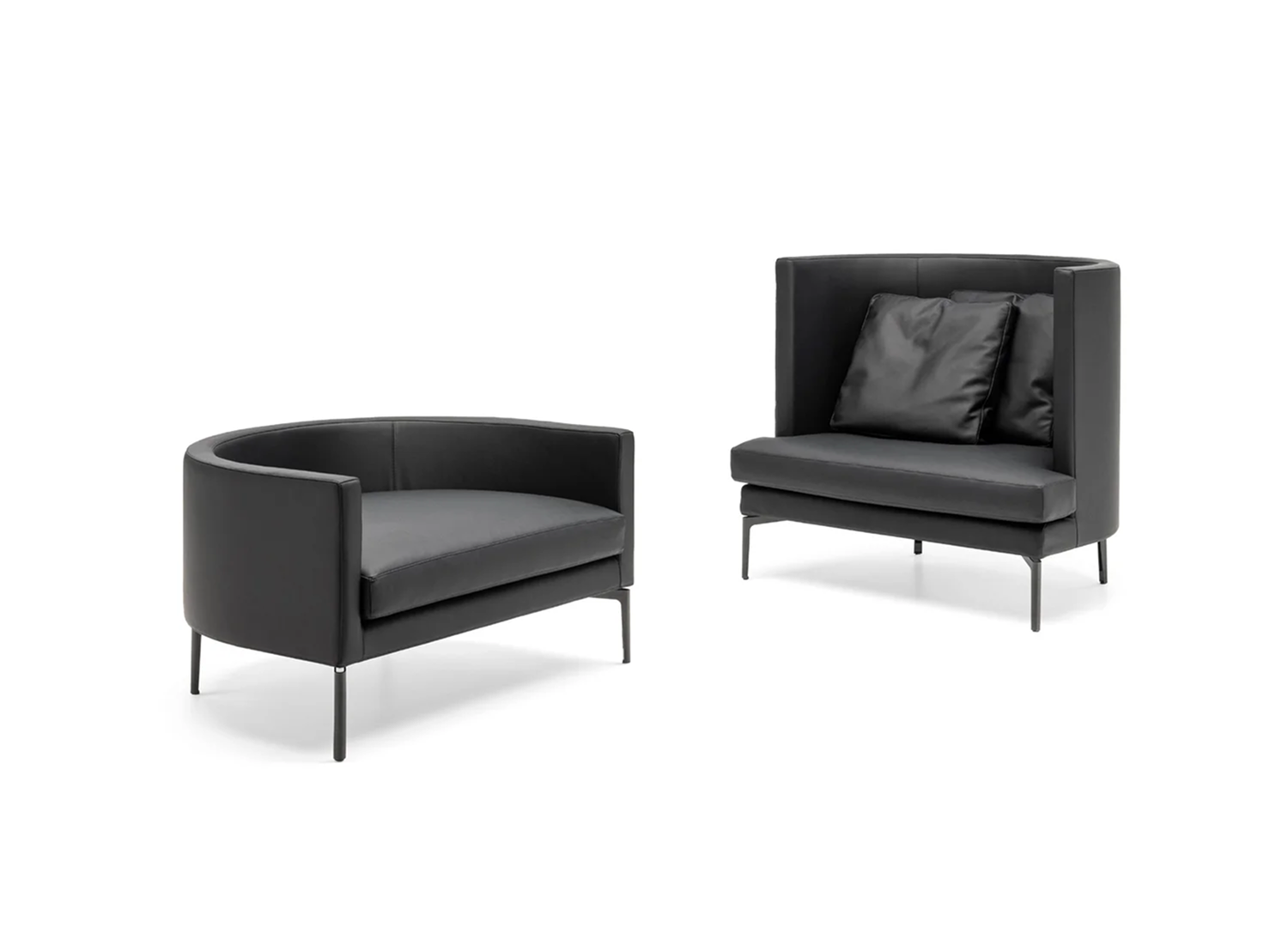CLAN designer armchair with burnished bronze metal legs
