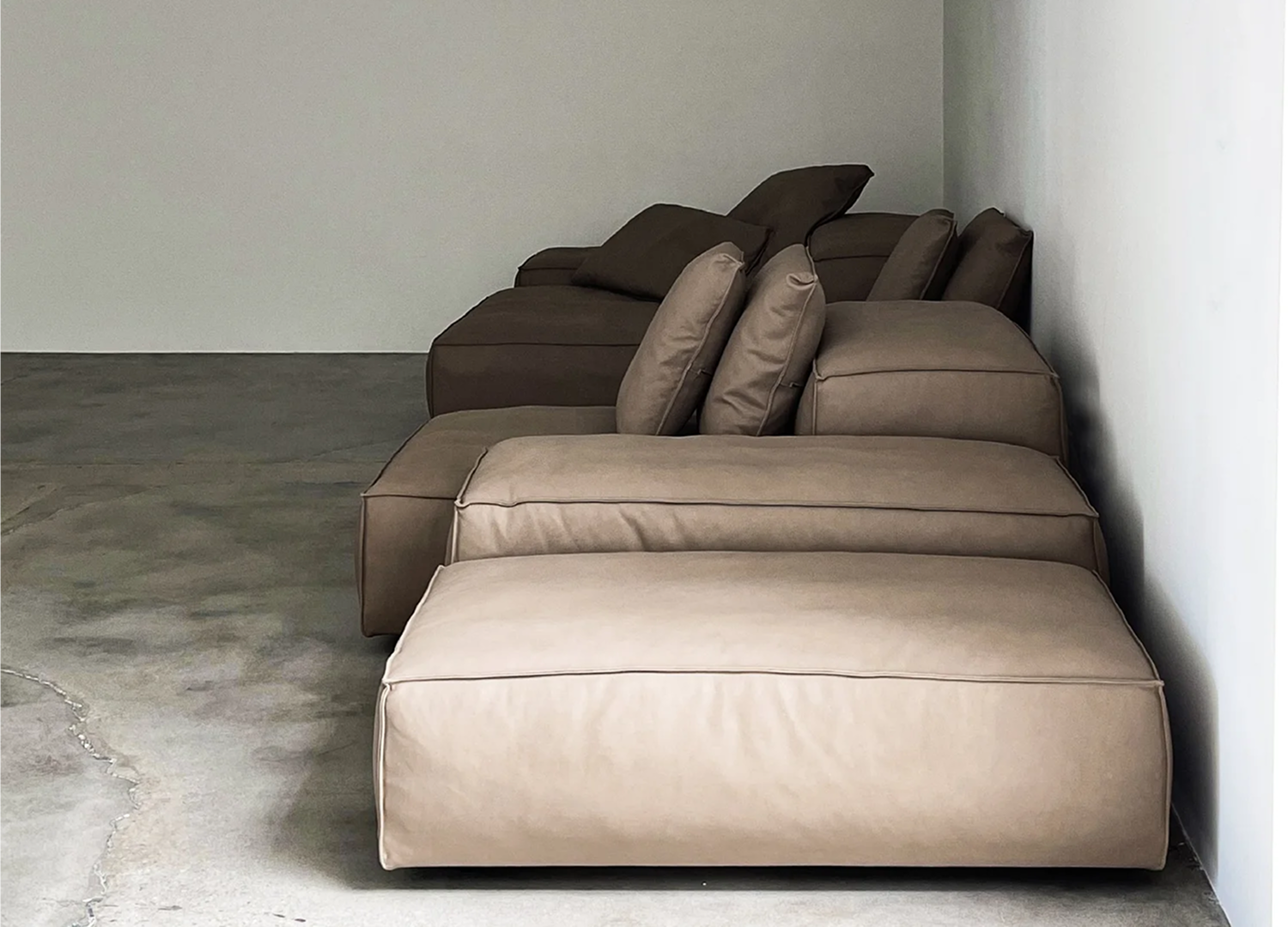 Extrasoft Sofa contemporary designer couch with a relaxed silhouette