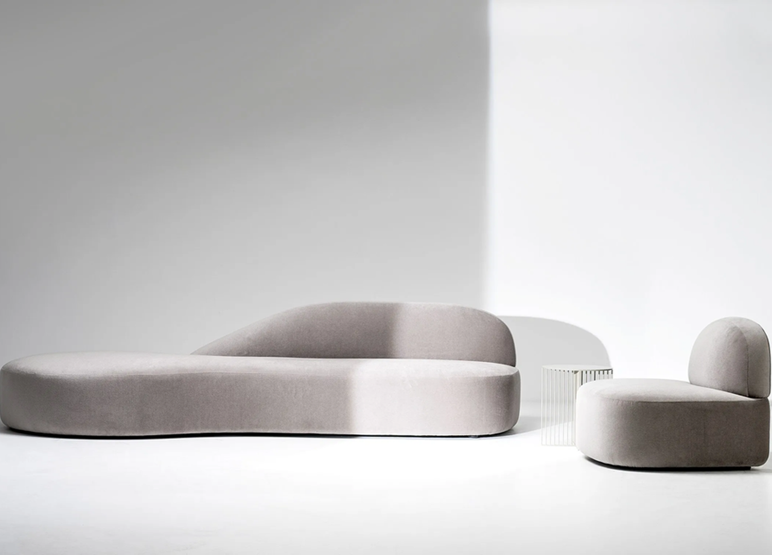 Guest Sofa with elegant upholstered seating and contemporary profile
