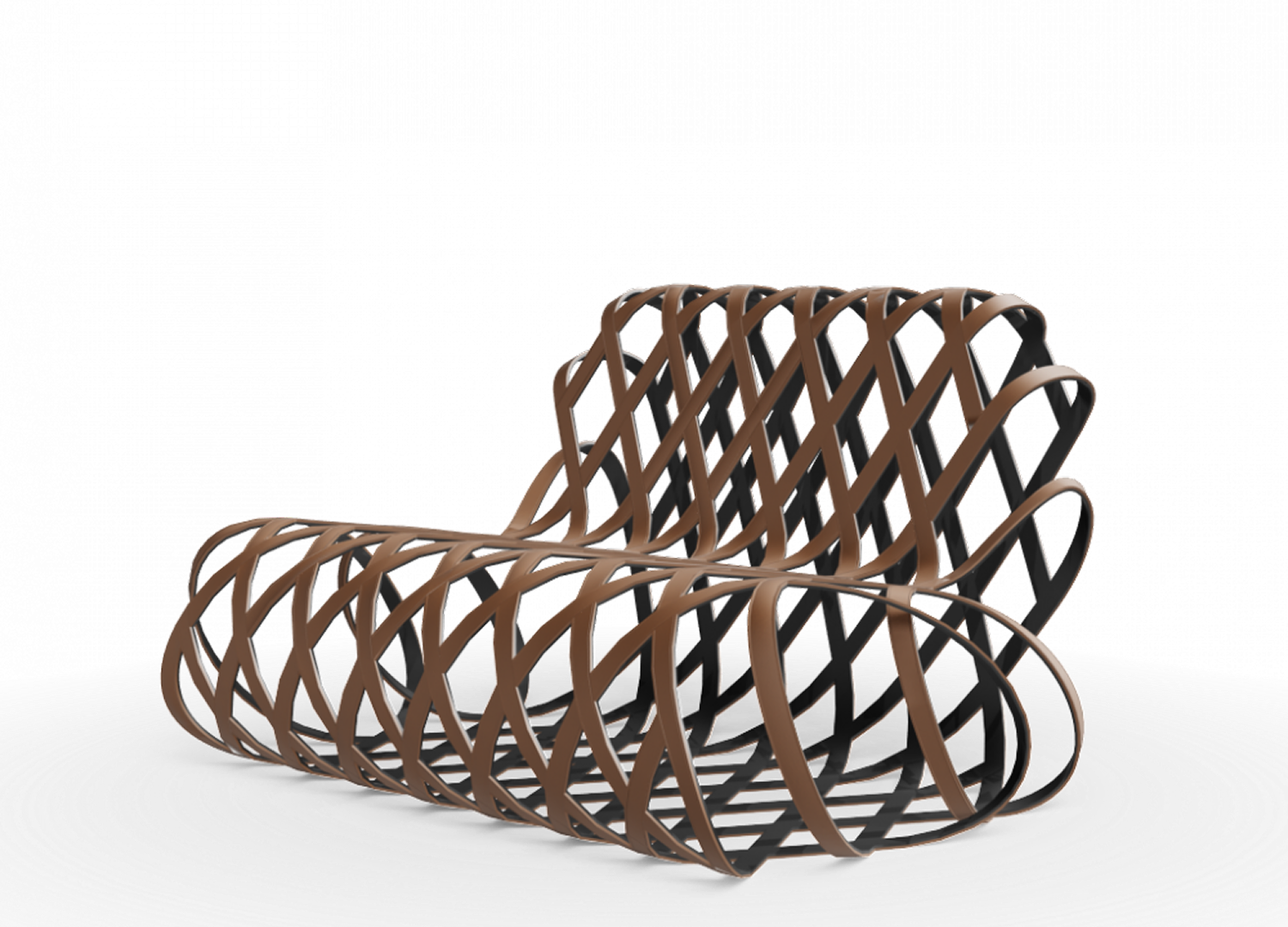 Aria Chair Italian designer lounge chair with slim steel structure