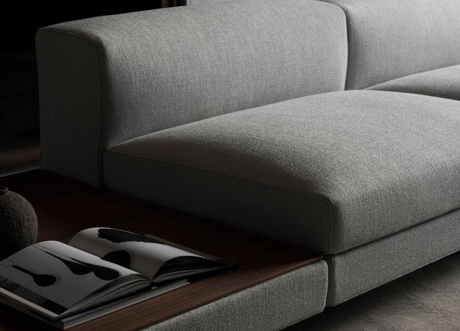 Sumo Bed contemporary platform bed with refined proportions