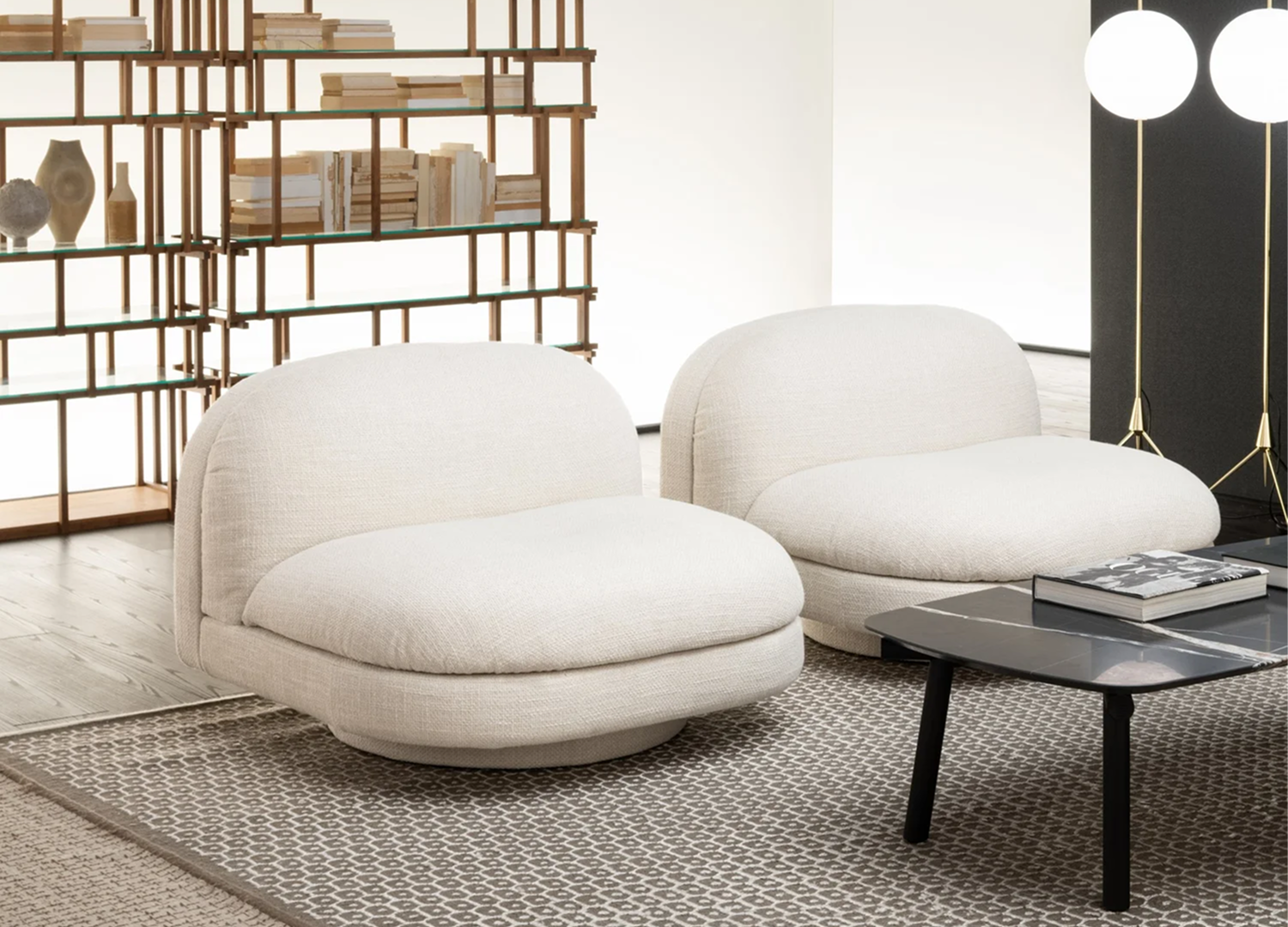 Gala Chair upholstered lounge chair with contemporary Italian design