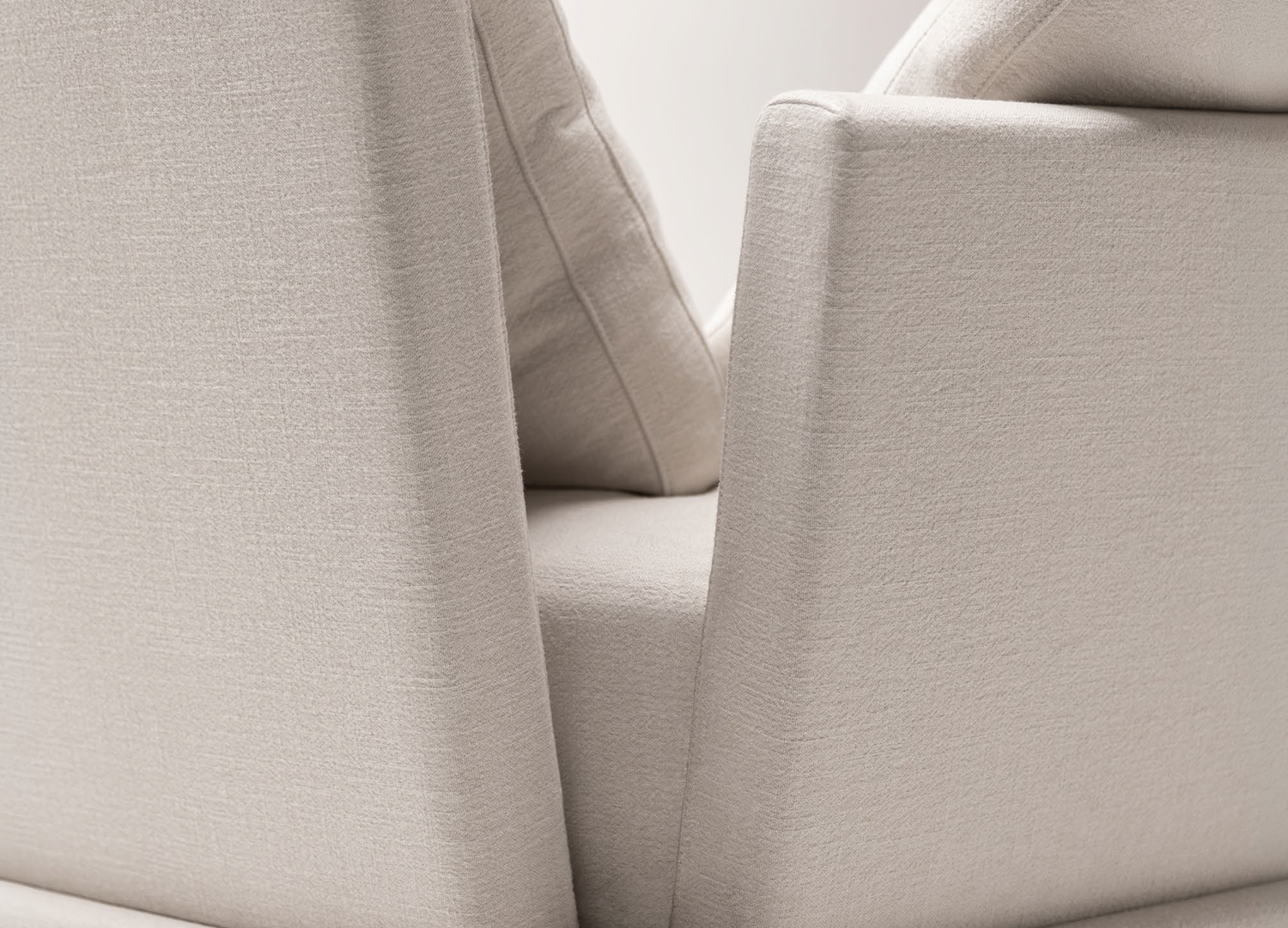 THE EDGE sofa by Piero Lissoni with removable fabric upholstery