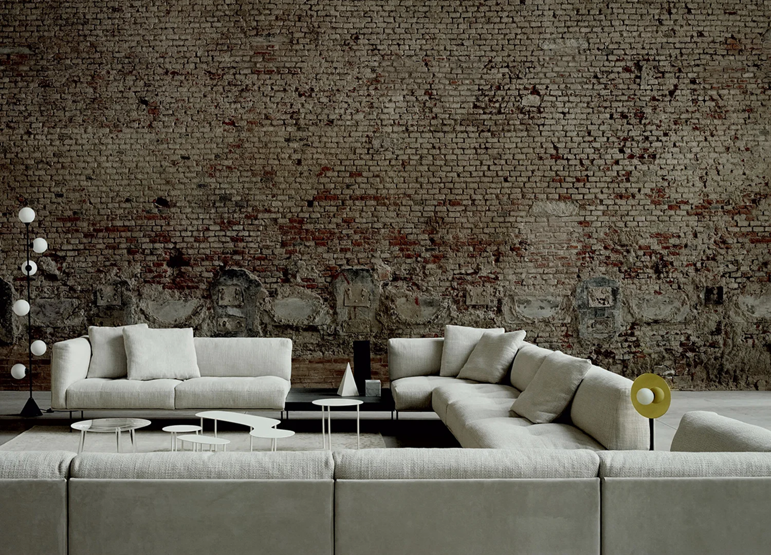 Living Divani Rod Sofa Italian designer seating system with flexible configuration