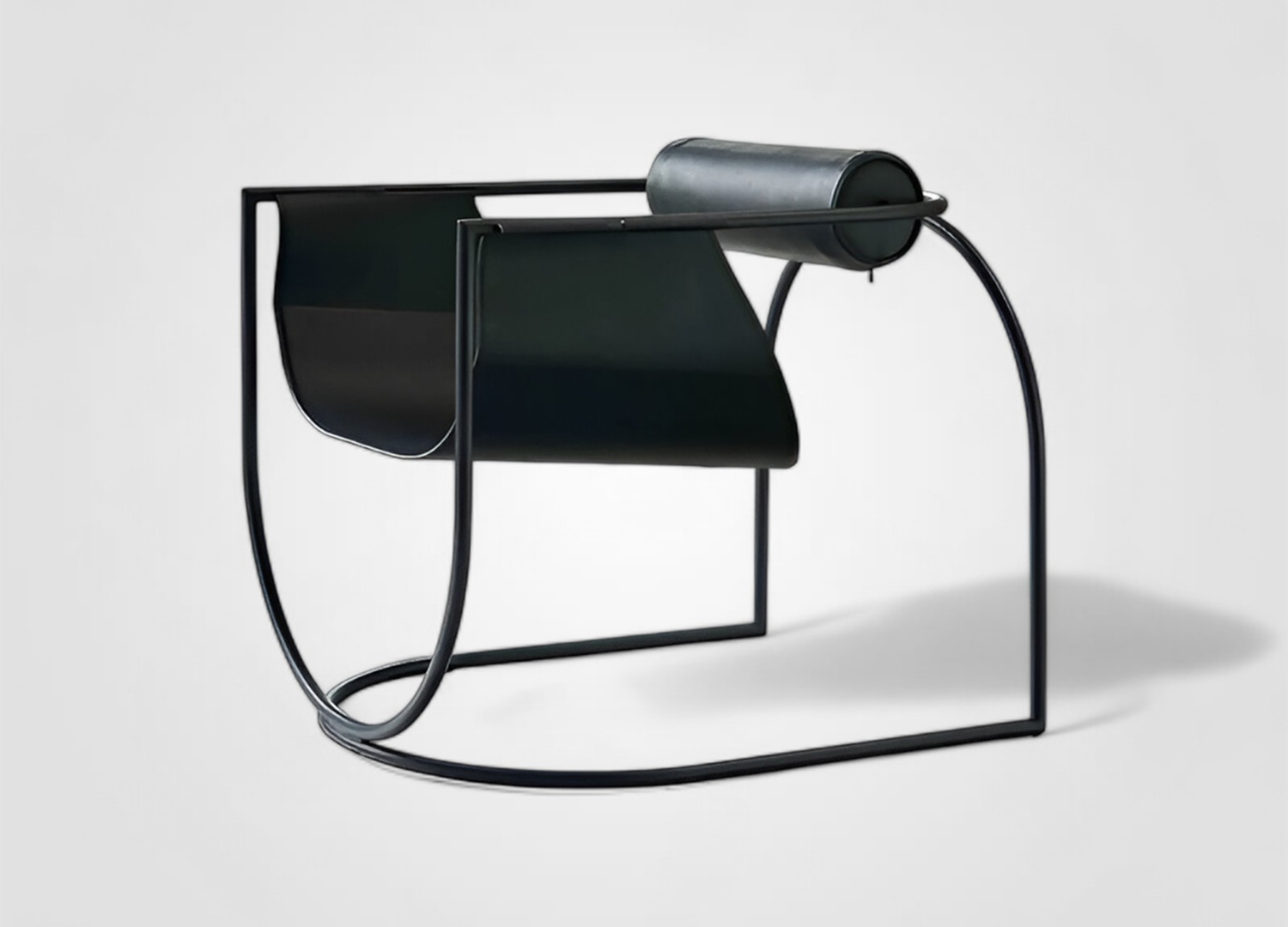 Lemni Chair Italian designer armchair with saddle leather upholstery