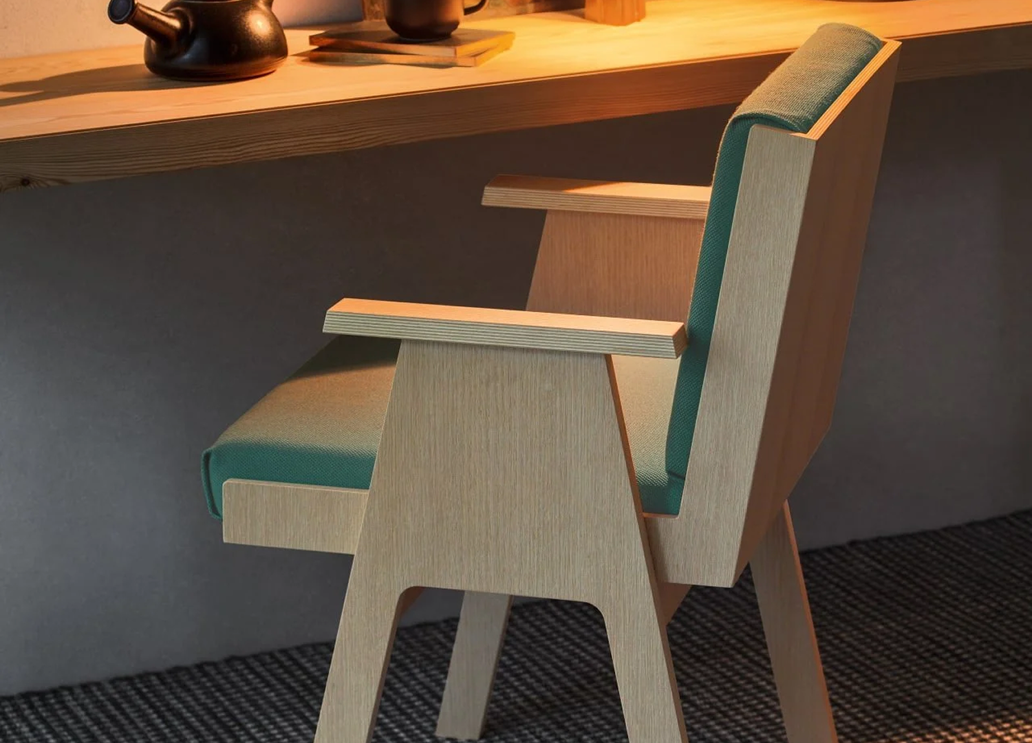 CLUB 44 contemporary armchair available with or without armrest