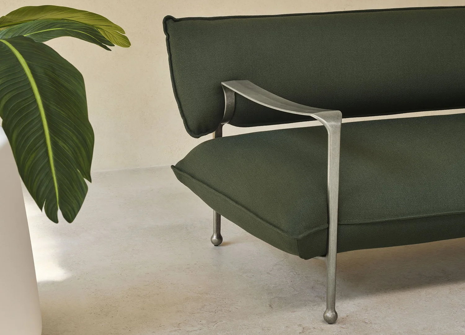 RIACE luxury upholstered sofa available in various fabric finishes