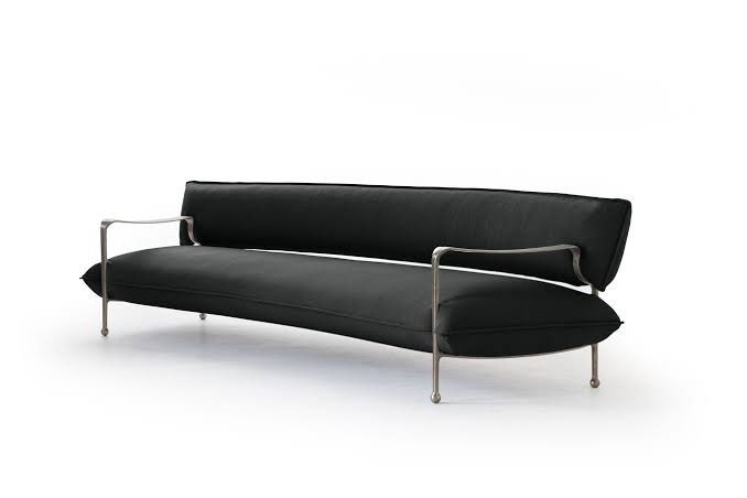 RIACE Italian designer sofa with wide cushioned backrest and seat