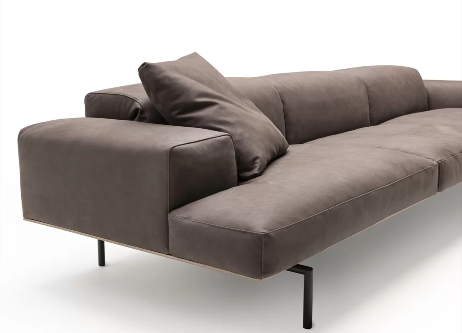 Sumo contemporary sofa with straight seating configuration and plush upholstery
