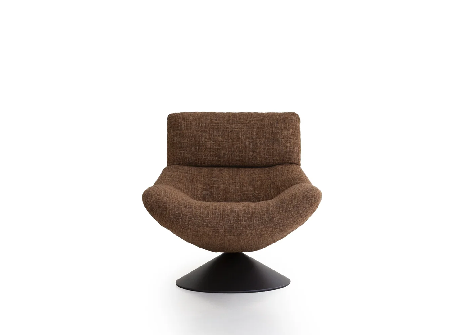 HITA modern accent chair with soft backrest and natural wood foundation