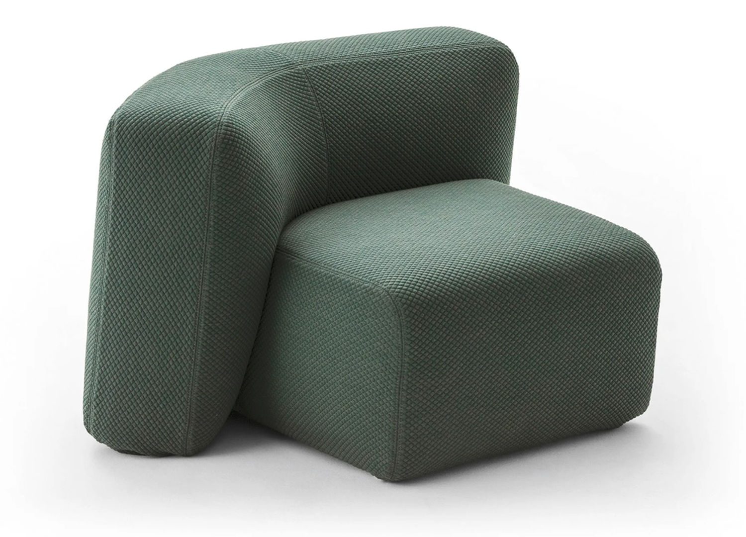 SUISEKI modular seating collection with sculptural contemporary form