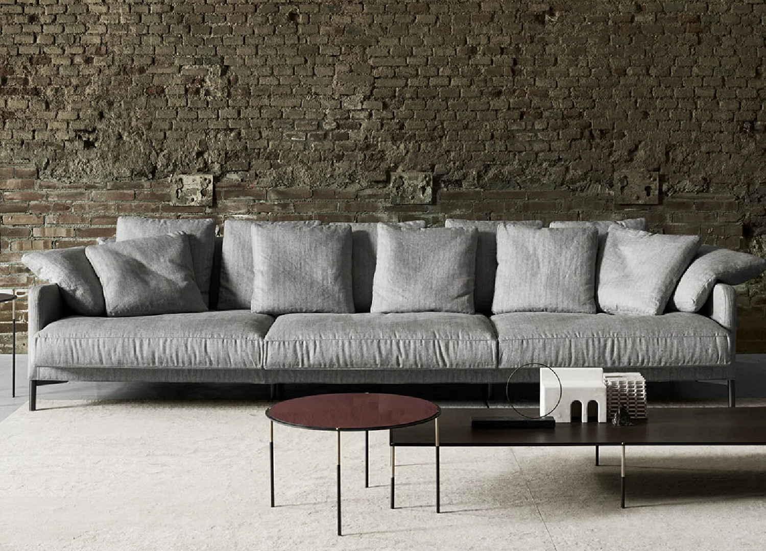 Dumas Sofa by Piero Lissoni with deep comfortable seating