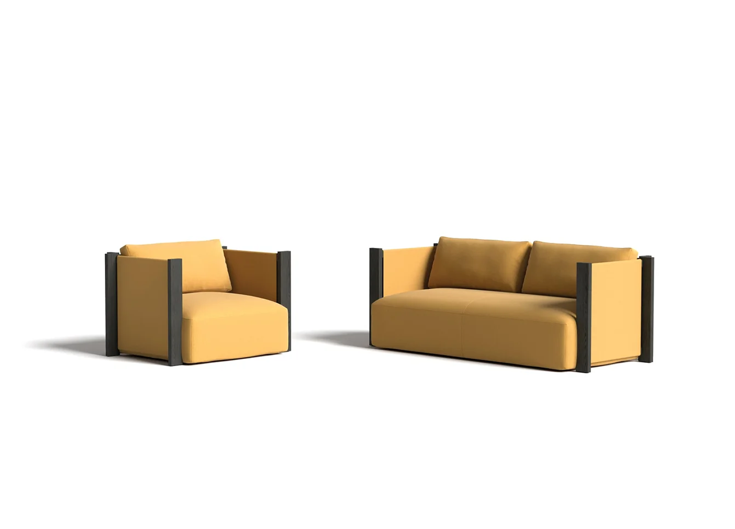 ARKADIUS designer lounge chair by Norm Architects with structured wood frame