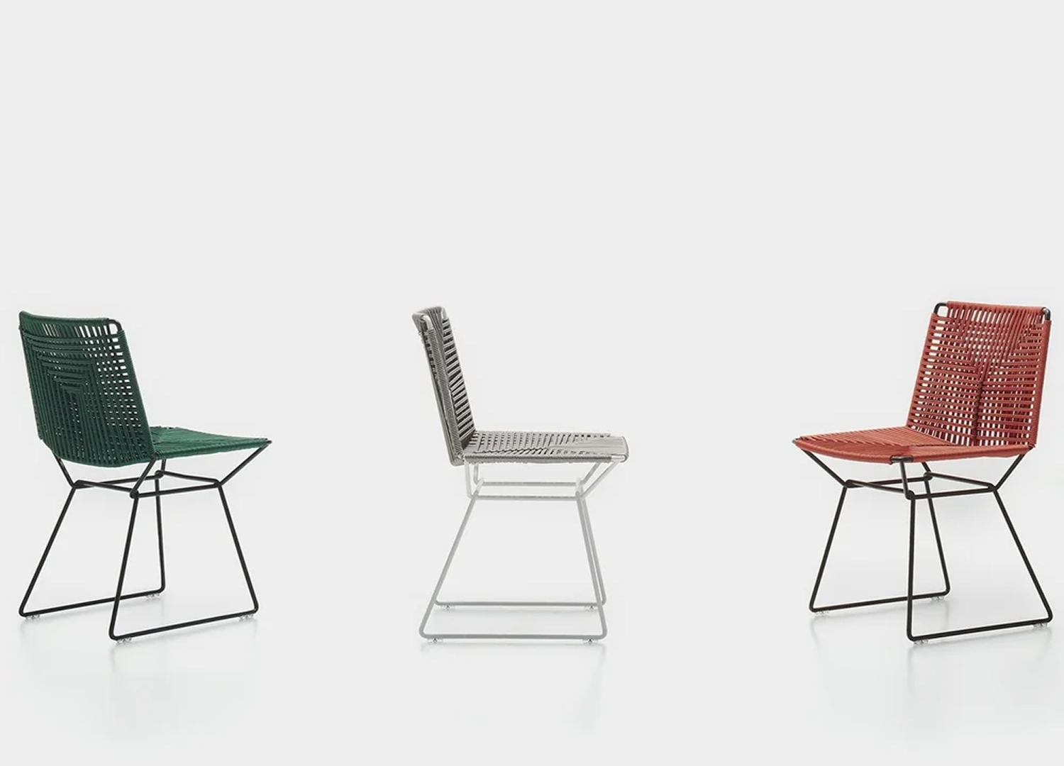 NEIL TWIST Italian dining chair with four-color rope options