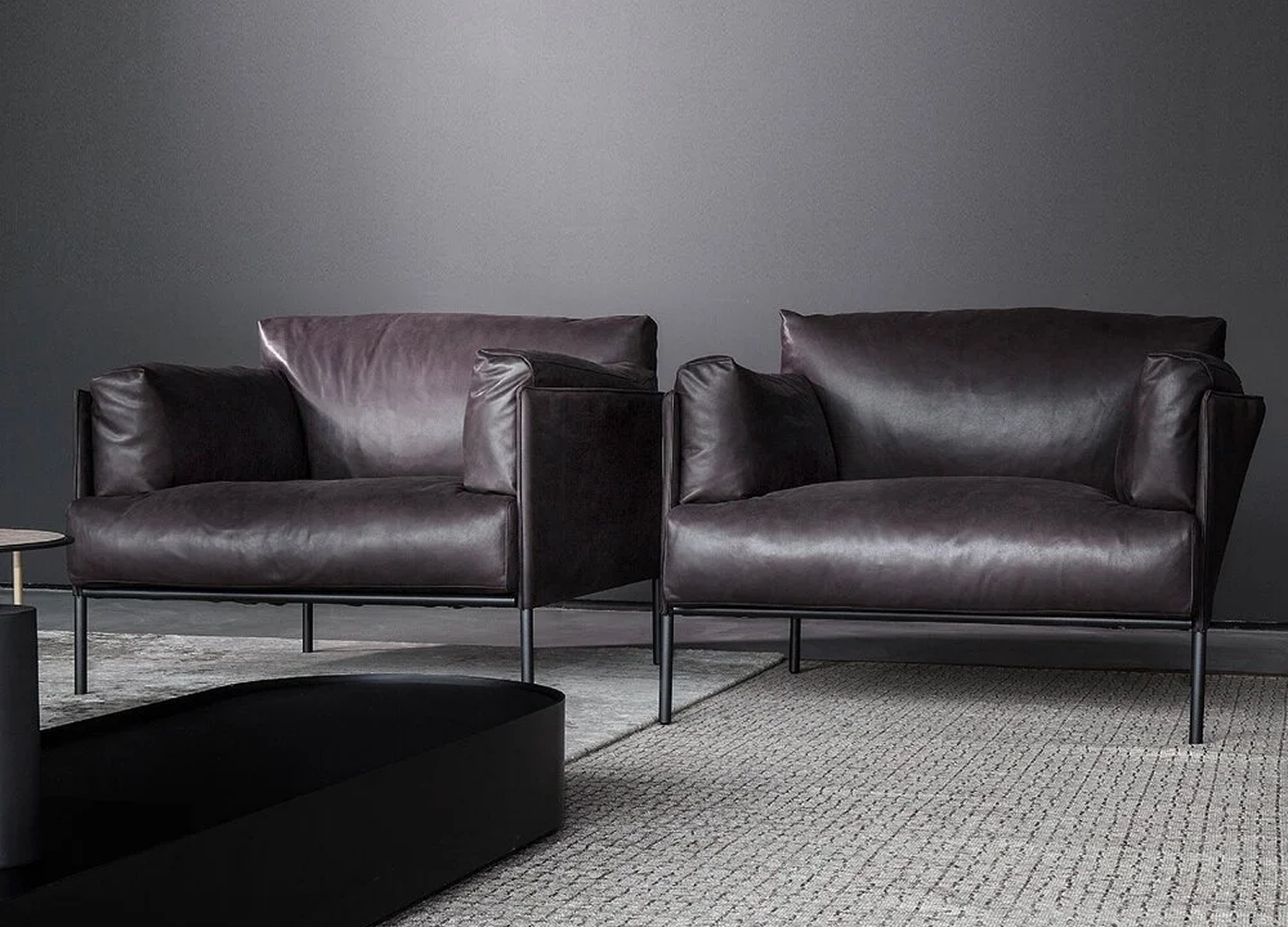 Living Divani Greene Armchair with modern upholstered lounge profile
