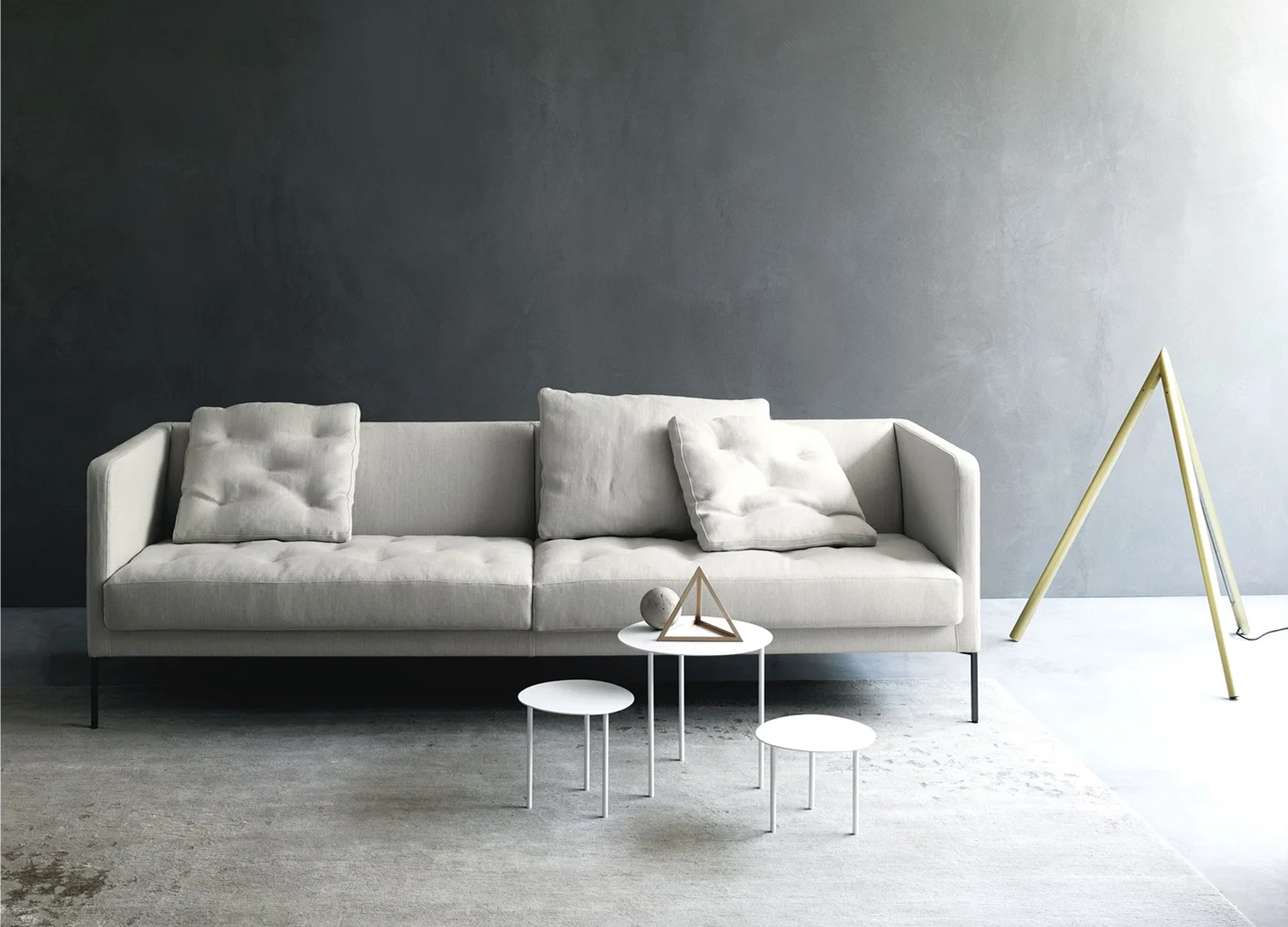 Easy Lipp designer sofa with clean contemporary lines and tailored upholstery
