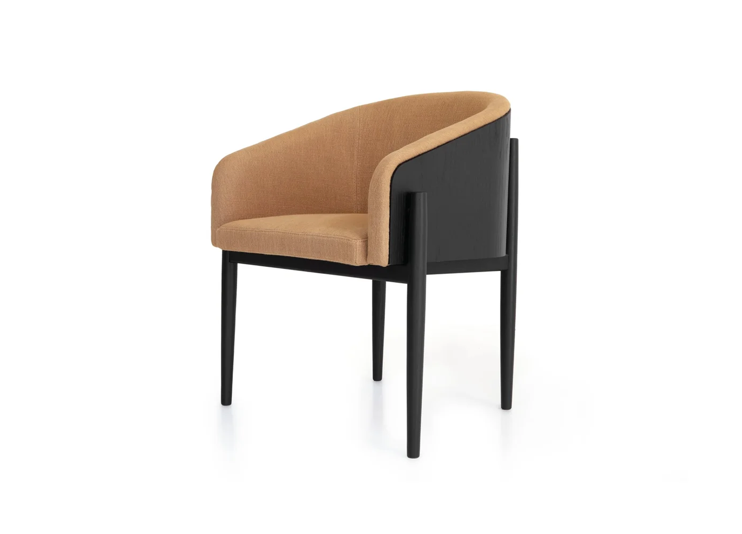 BREZZA chair by Piero Lissoni with black stained ash legs