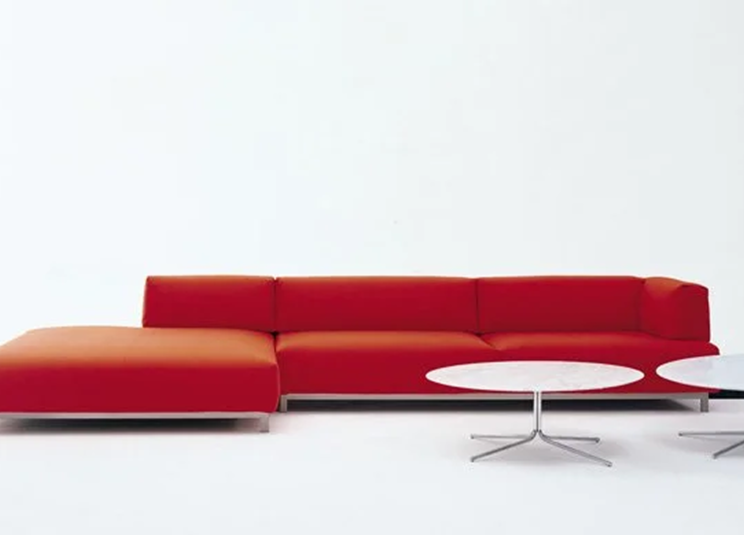 Metro Sofa with deep seating and fabric or leather upholstery