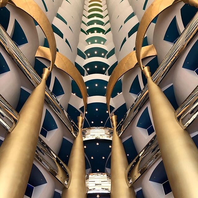 The incredible interior of Burj Al Arab, which was thankfully still open on our last day in #Dubai