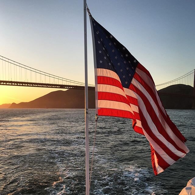 Keeping social distance during the sunset on the Golden Gate Bridge on Memorial Day 2020. With no travel available we are grateful for the beauty of our hometown, and we thank our men and women in the military, our heroes, for their sacrifices. They 