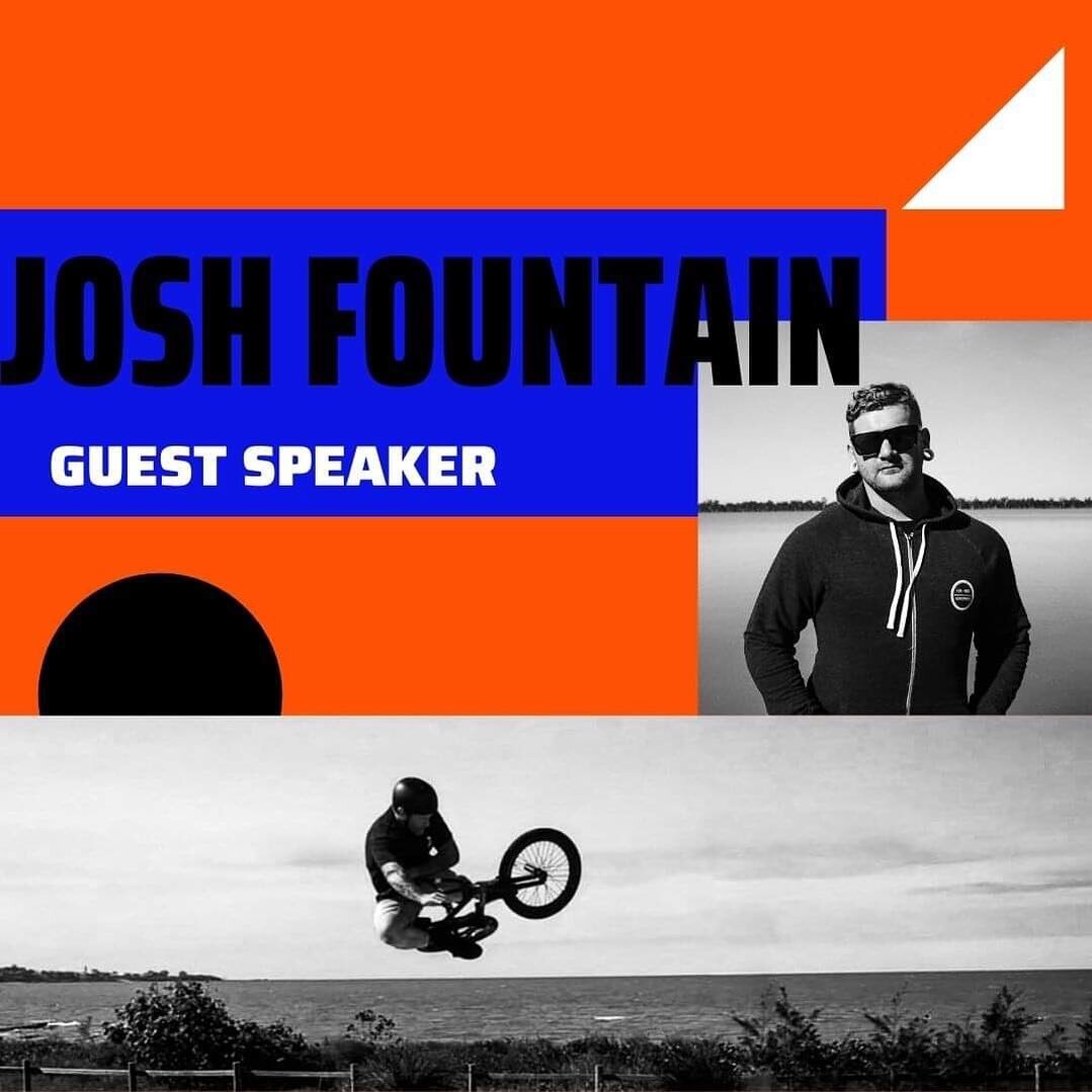 So excited to announce our final guest speaker for Ignite Conference 2021... JOSH FOUNTAIN!

Josh is a professional BMX rider, youth pastor, and founder of @chi_rhoministries! 

We&rsquo;re stoked that Josh will be preaching again this year, as well 