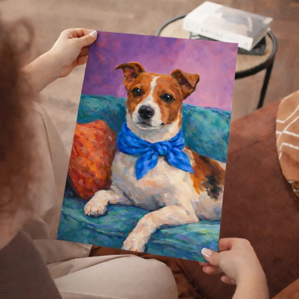 1 Fine Art Print + 2 Digital Pet Portraits