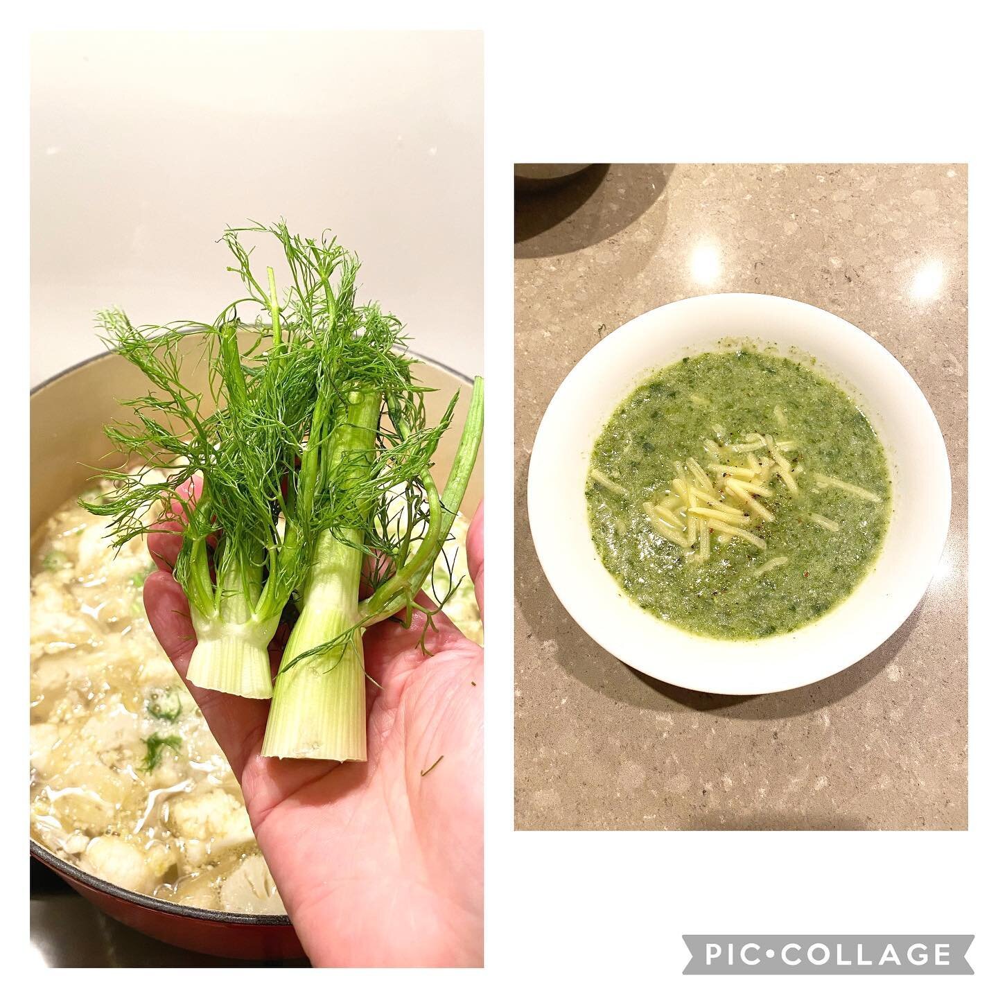 What to do with green odds and ends? Cook and whizz them into soup 🥣 
Add cream or cheese of choice🧀
🌱
#greensoup #greenscraps #nowaste #fenneltops #easyrecipes #winterwarmer #whatsfordinner #whatsfordinnerdebs #vegetarian