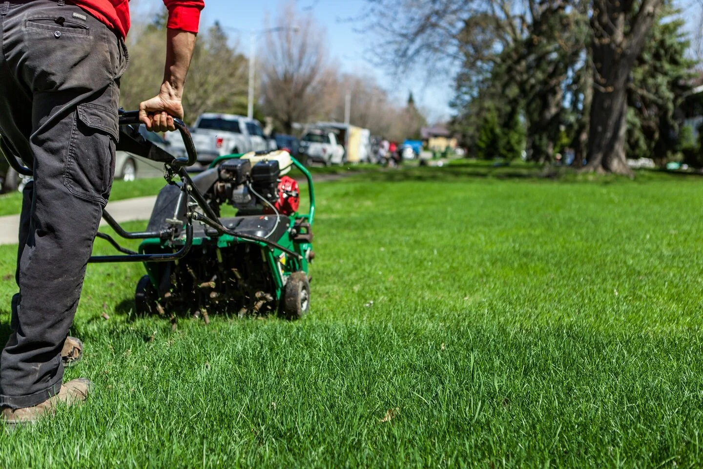 Lawn maintenance in Montgomery, Illinois